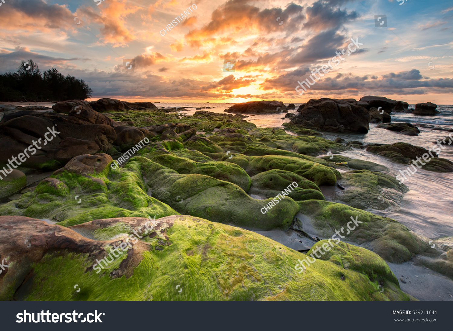 Sunset Kudat Sabah Malaysia Image Contain Stock Photo 529211644 ...