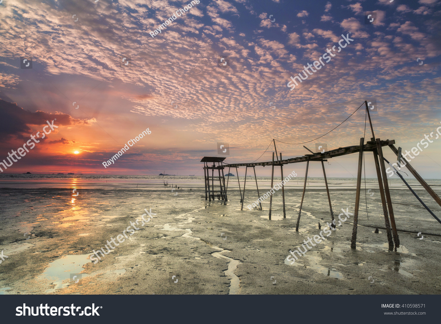 Sunset Pantai Jeram Kuala Selangor Stock Photo Edit Now 410598571