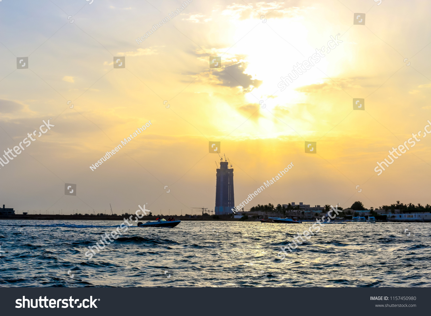 Sunset Jeddah Cornish Beach Stock Photo 1157450980 | Shutterstock