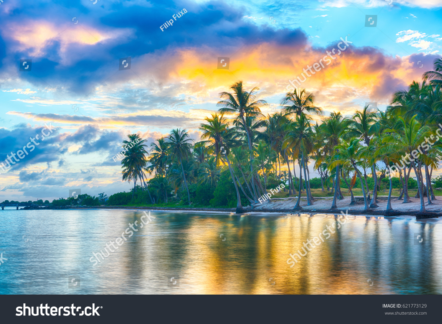 Sunset Over Anse Champagne Beach Saint Stock Photo 621773129 | Shutterstock