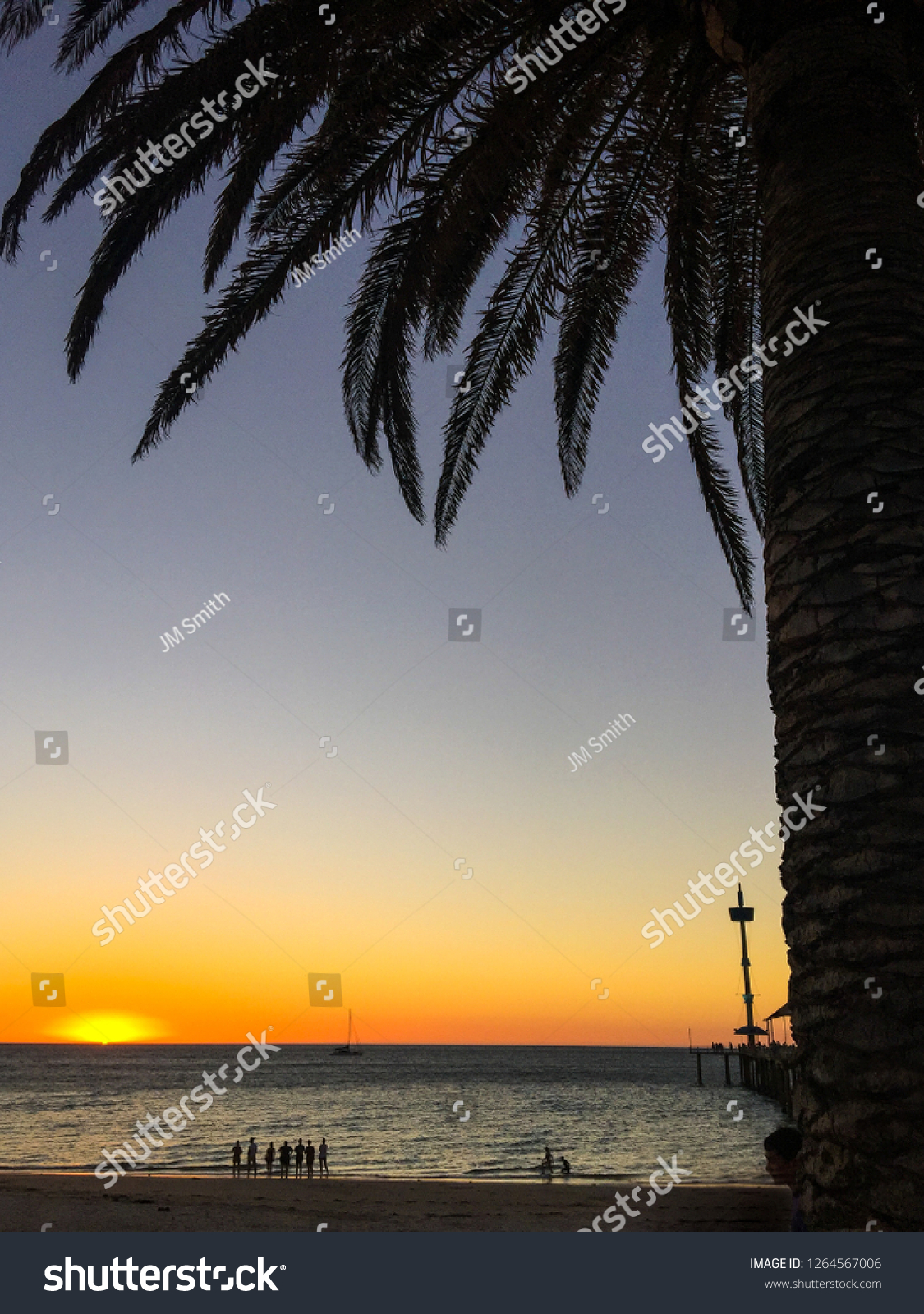 Sunset Over Brighton Beach Jetty Adelaide Stock Photo Edit Now