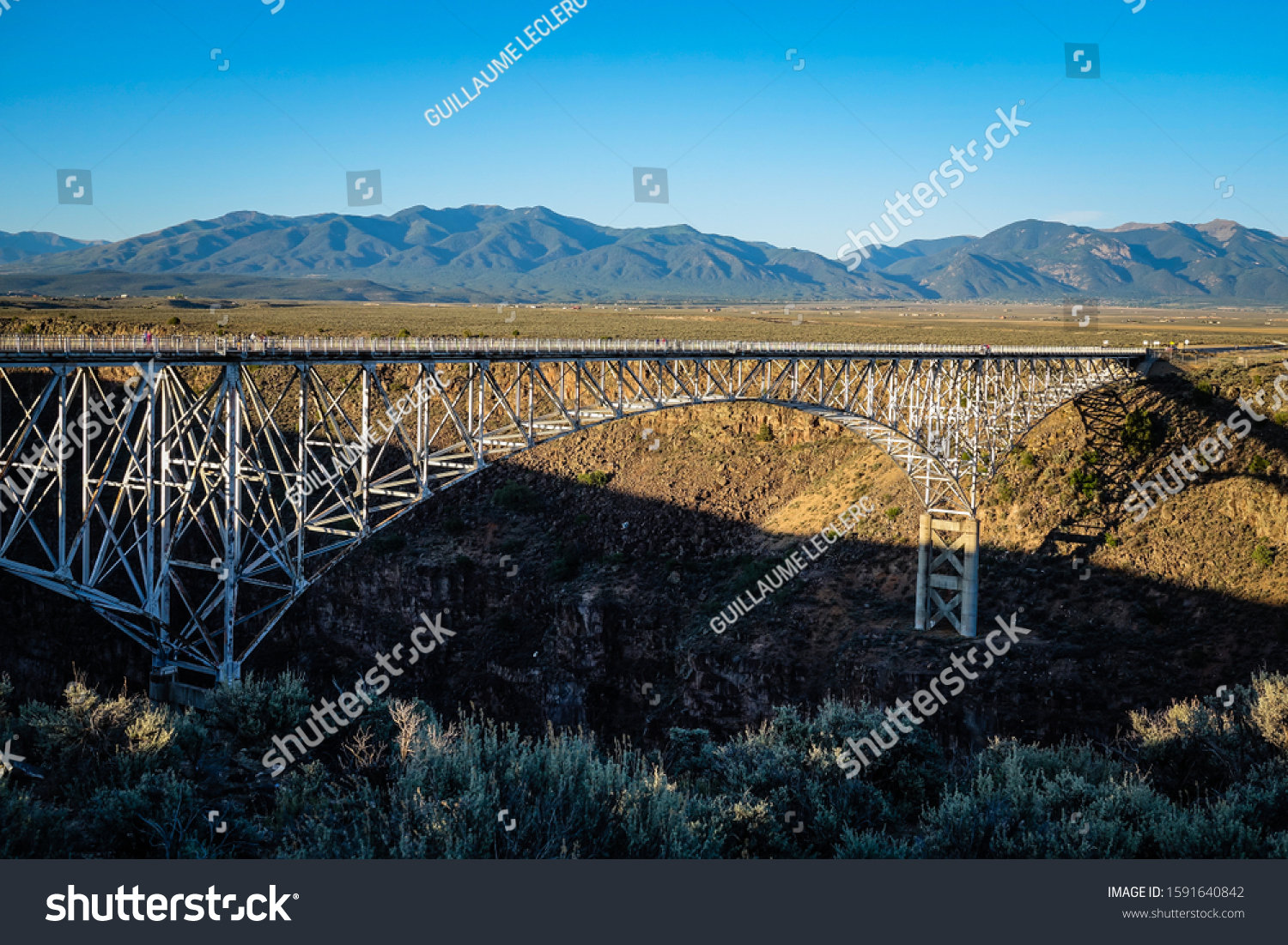 Sunset Over Rio Grande Gorge Bridge Stock Photo Edit Now