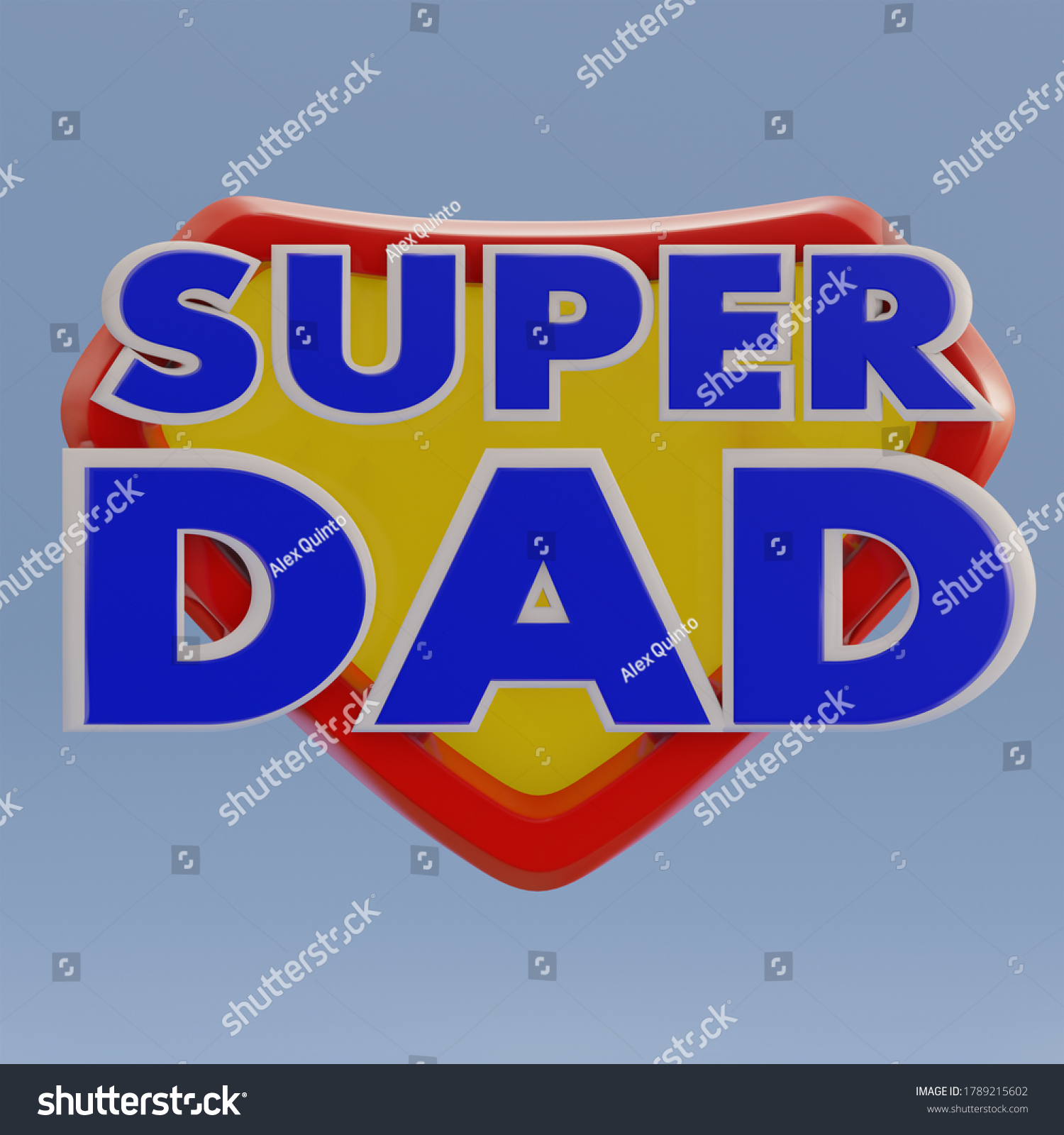 Super Dad Logo 3d Render Stock Illustration 1789215602