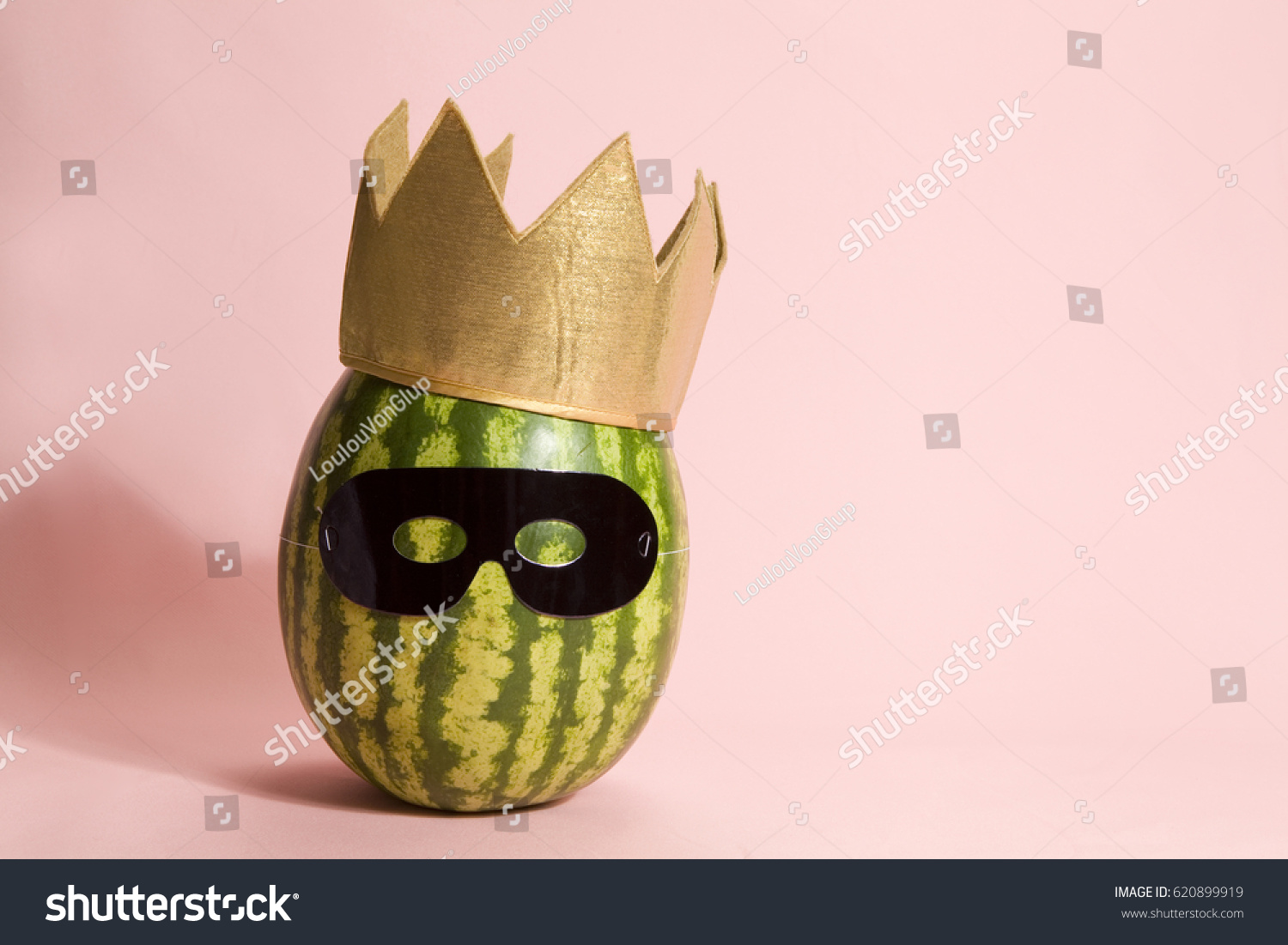 Download Super Watermelon Wearing Black Mask On Stock Photo Edit Now 620899919 PSD Mockup Templates