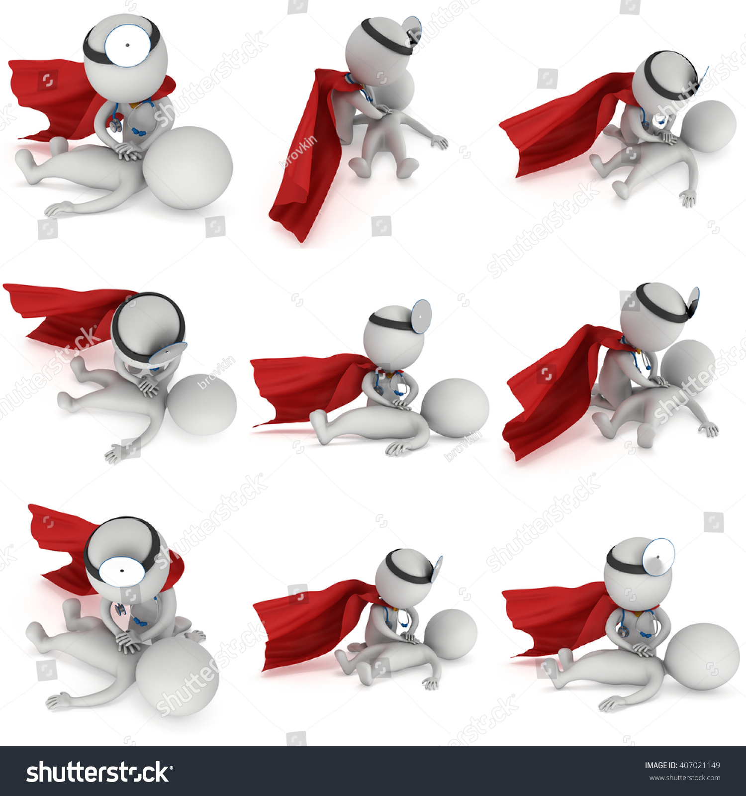 Superhero Doctor Doing Cpr First Aid Stock Illustration 407021149 Shutterstock 2598