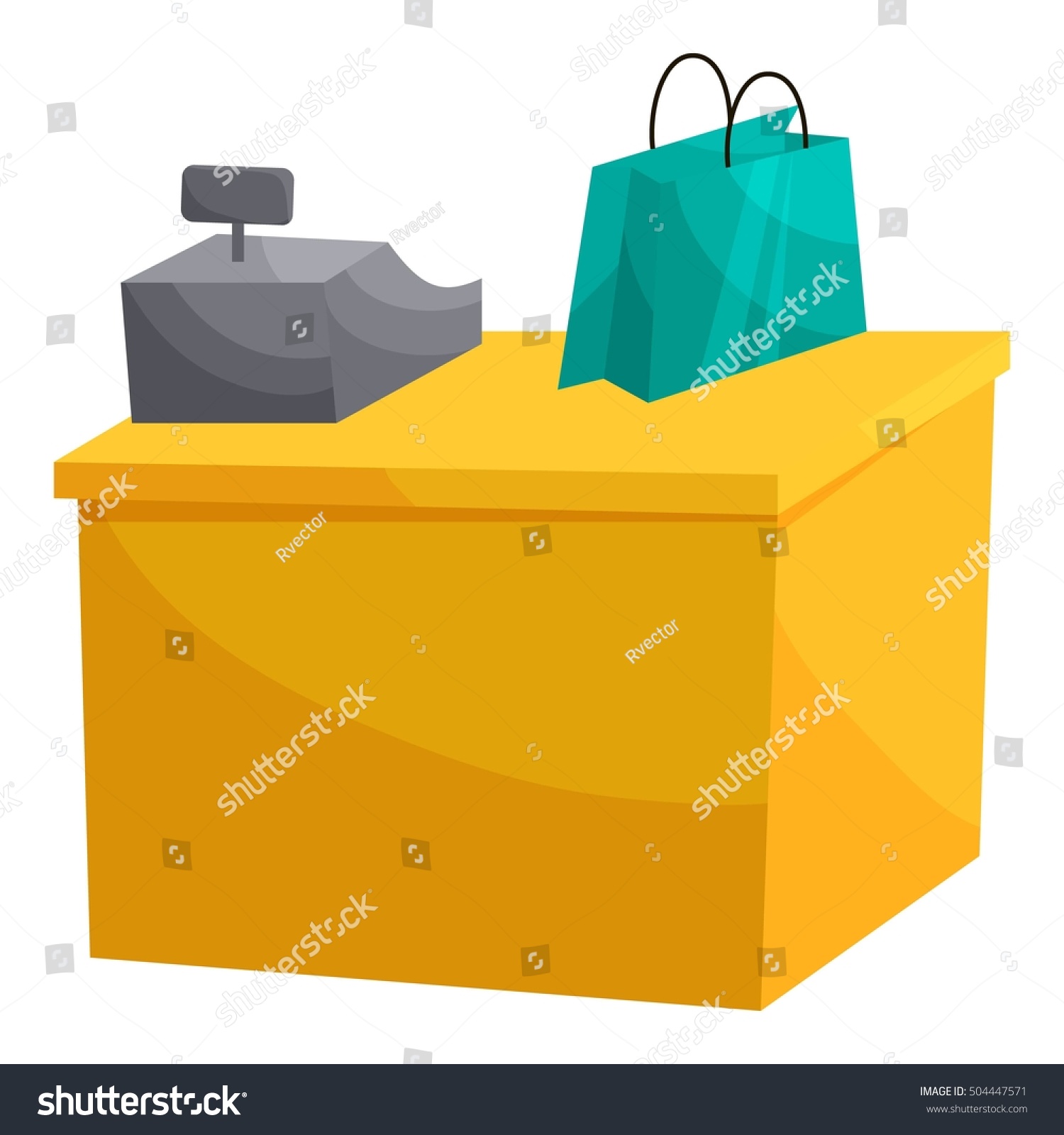 Ilustrasi Stok Supermarket Cashbox Concept Cartoon Illustration Supermarket 504447571 Shutterstock 7649