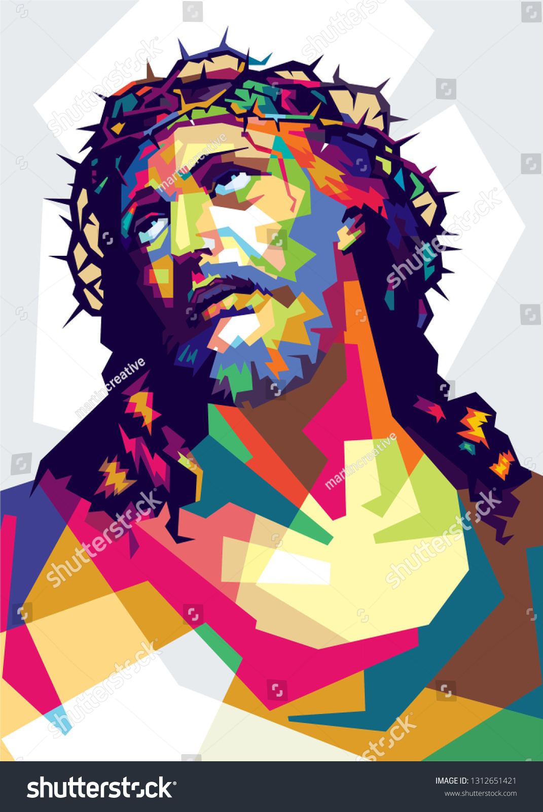 Abstract Christ Art Abstract Unique Abstract Designs | Wall Art Print DOWNLOAD ONLY Digital Download Art print