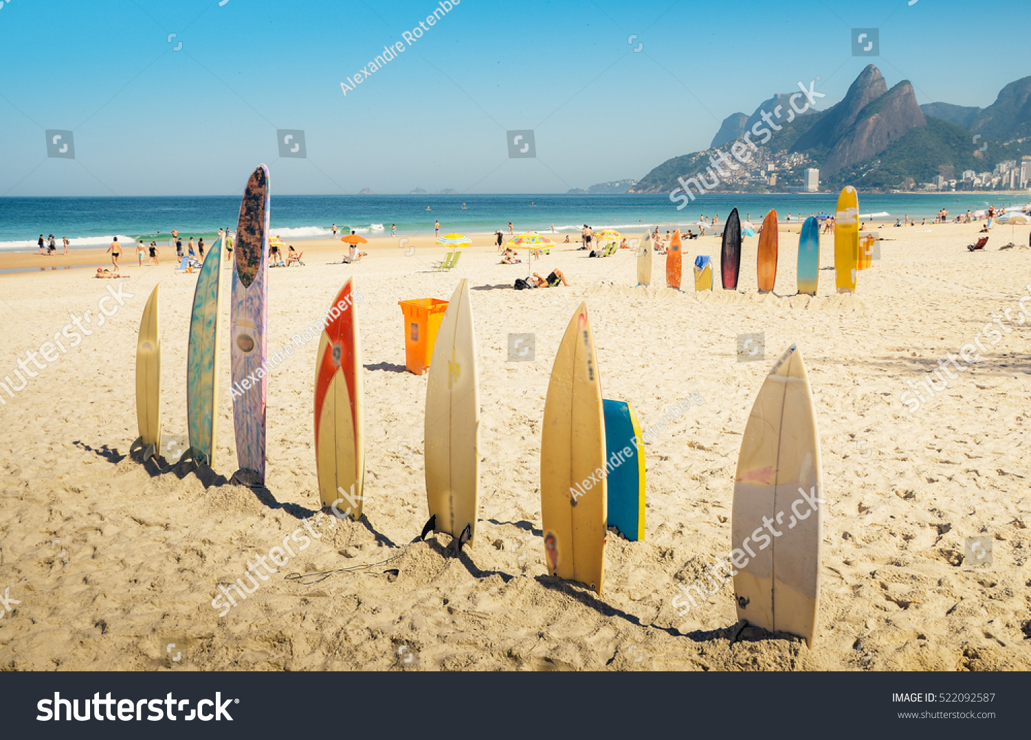 Surfboards Ipanema Beach Rio De Janeiro Stock Photo Edit Now