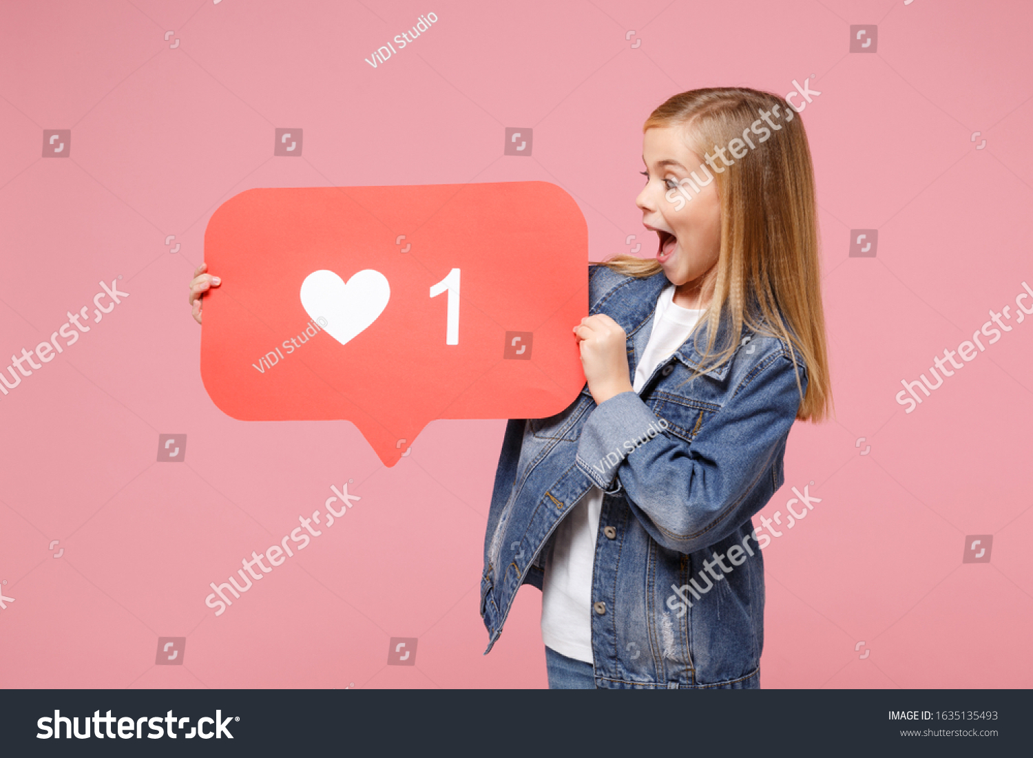 Surprised Little Kid Girl 1213 Years Stock Photo 1635135493 | Shutterstock