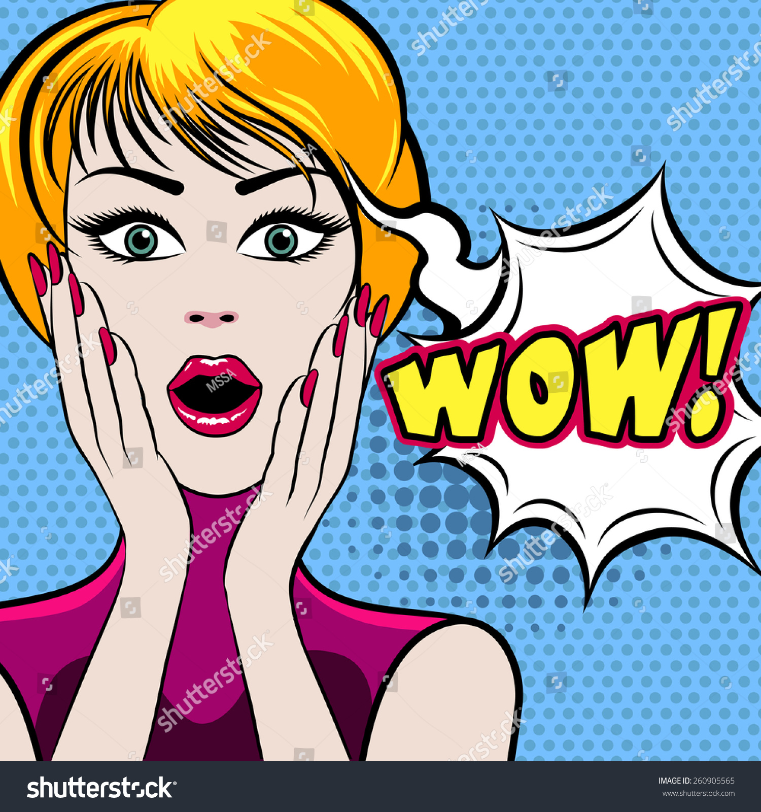 Surprised Woman Face Open Mouth Wow のイラスト素材 Surprised Woman Face Open Mouth Wow のイラスト素材