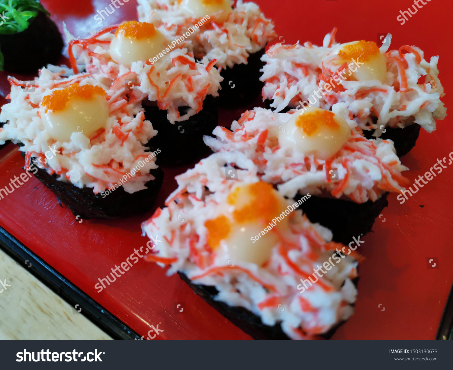 Sushi Mayonnaise Fish Egg Stock Photo Edit Now 1503130673