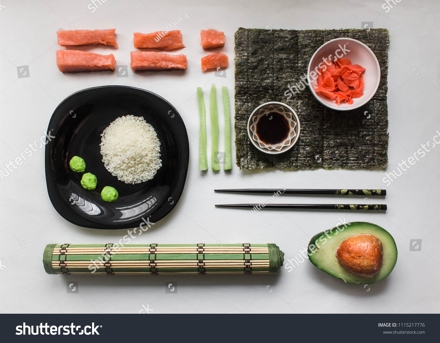 Sushi Food Styling Roll Chopstics Colorful Stock Photo Edit Now