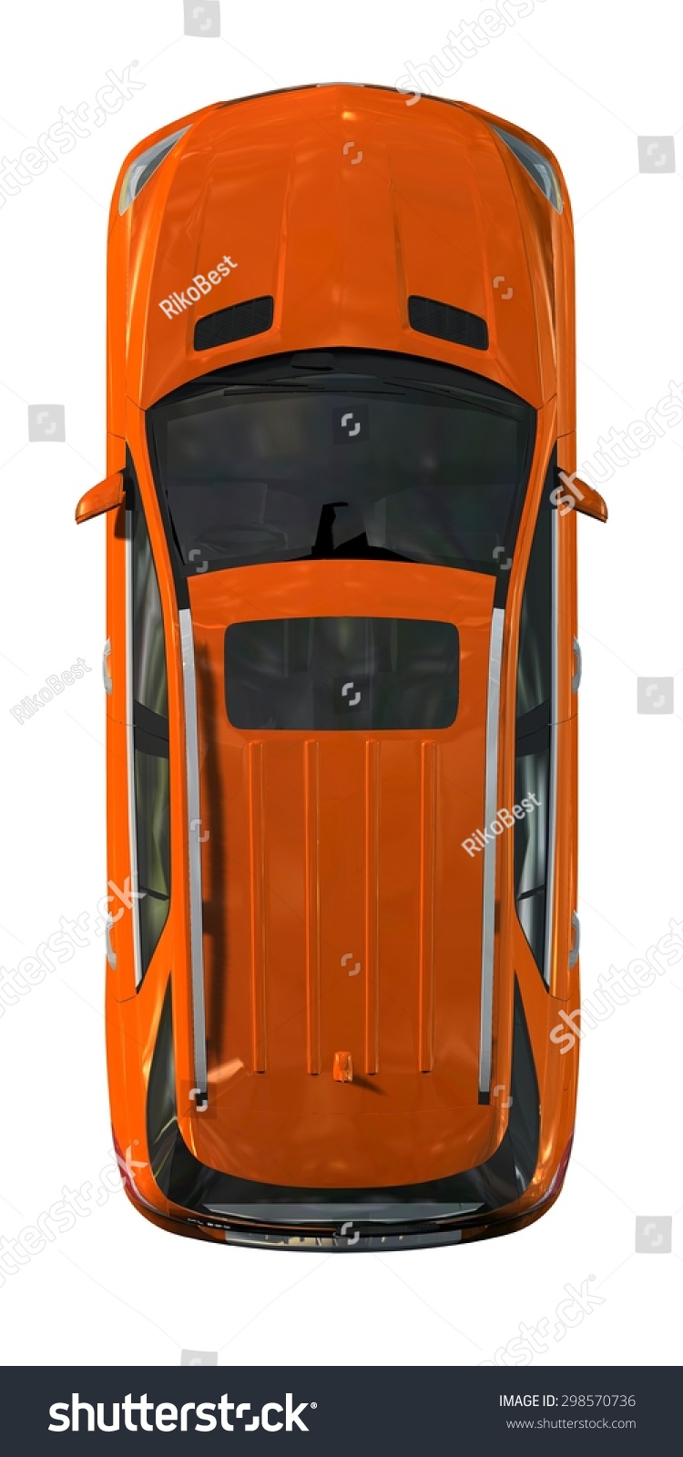 Suv Car Top View Isolated On Stock Illustration 298570736