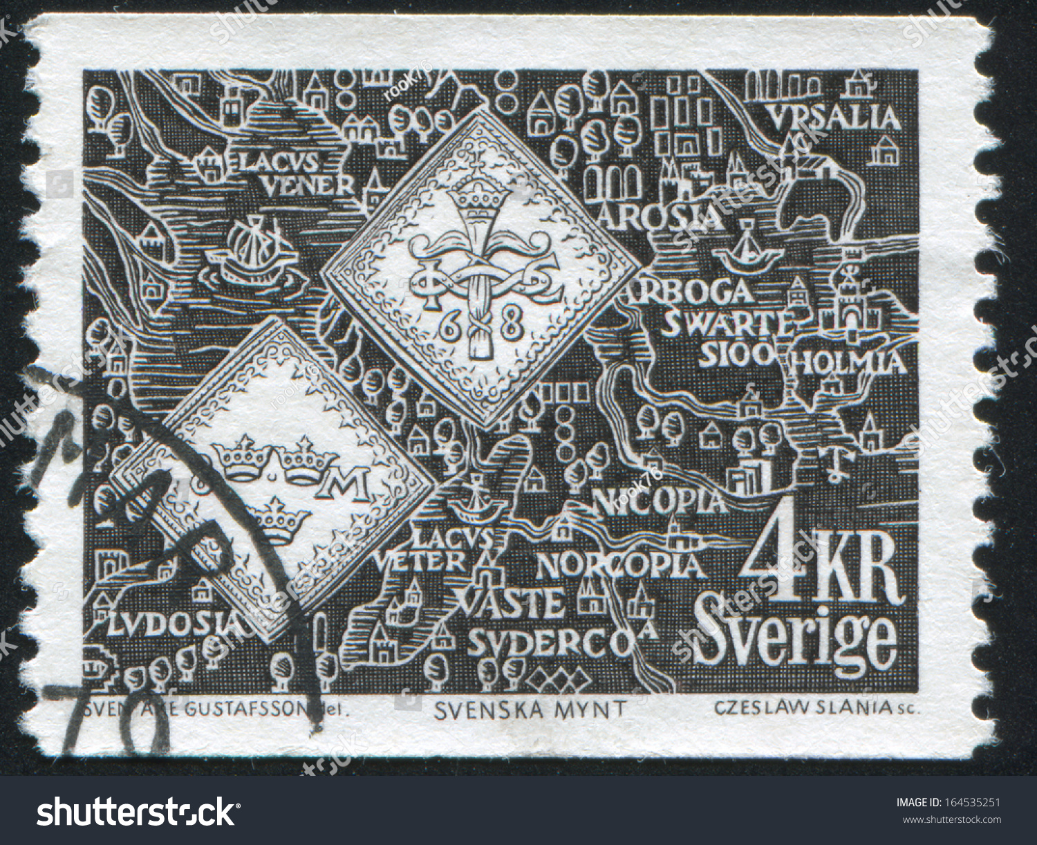 Sweden Circa 1967 Stamp Printed By Stock Photo Edit Now - 