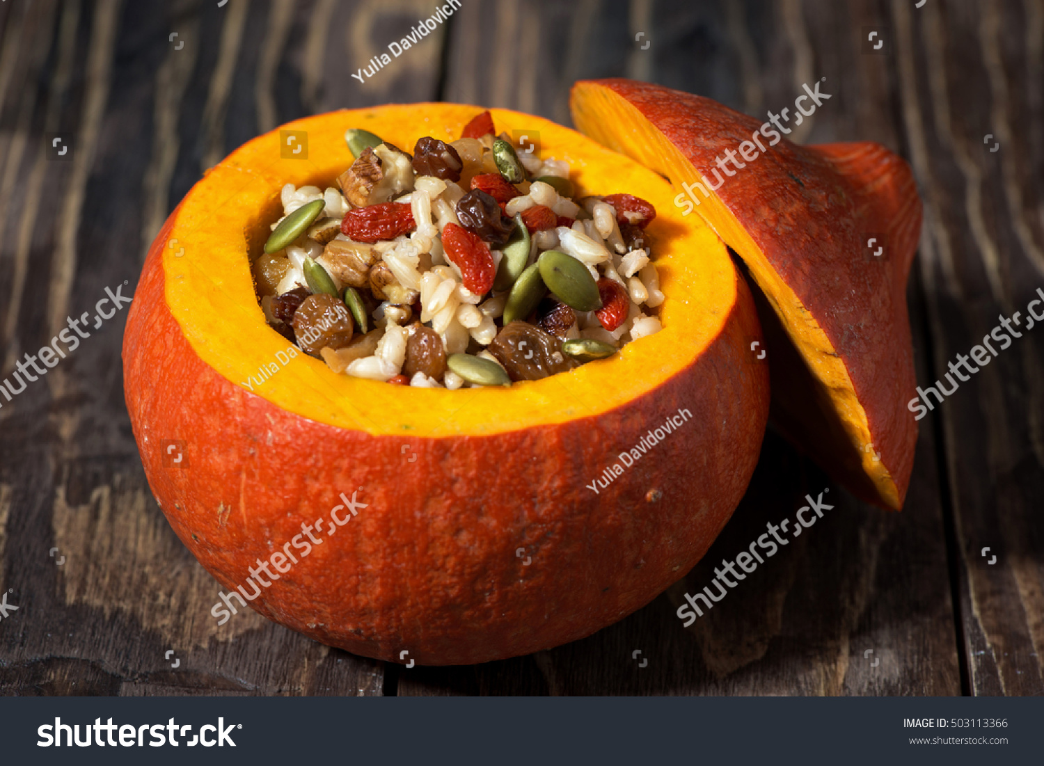 Sweet Rice Dried Fruit Pumpkin On Stock Photo Edit Now 503113366