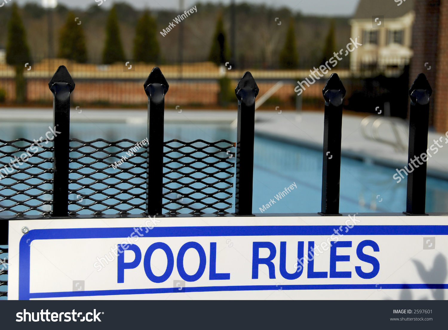 Swimming Pool Rules Stock Photo 2597601 : Shutterstock