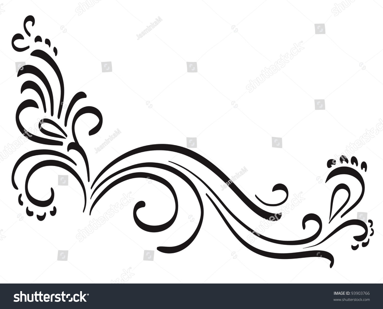 Swirl Corner Doodles Stock Illustration 93903766 - Shutterstock