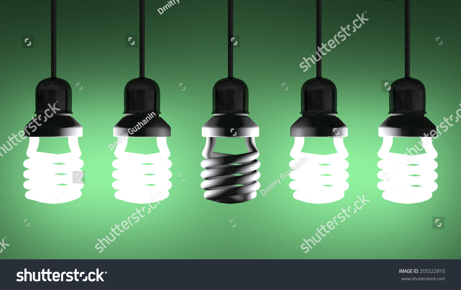 18-switched-off-fluorescent-light-bulb-hanging-among-glowing-ones-images-stock-photos-vectors