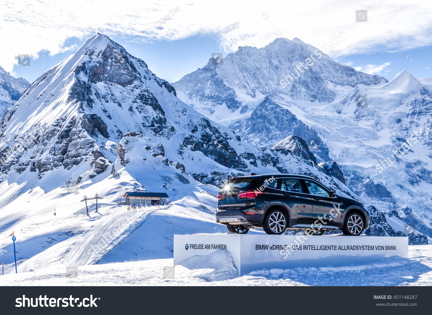 Switzerland Ski Resort Jungfrau February 21 Stock Photo Edit Now