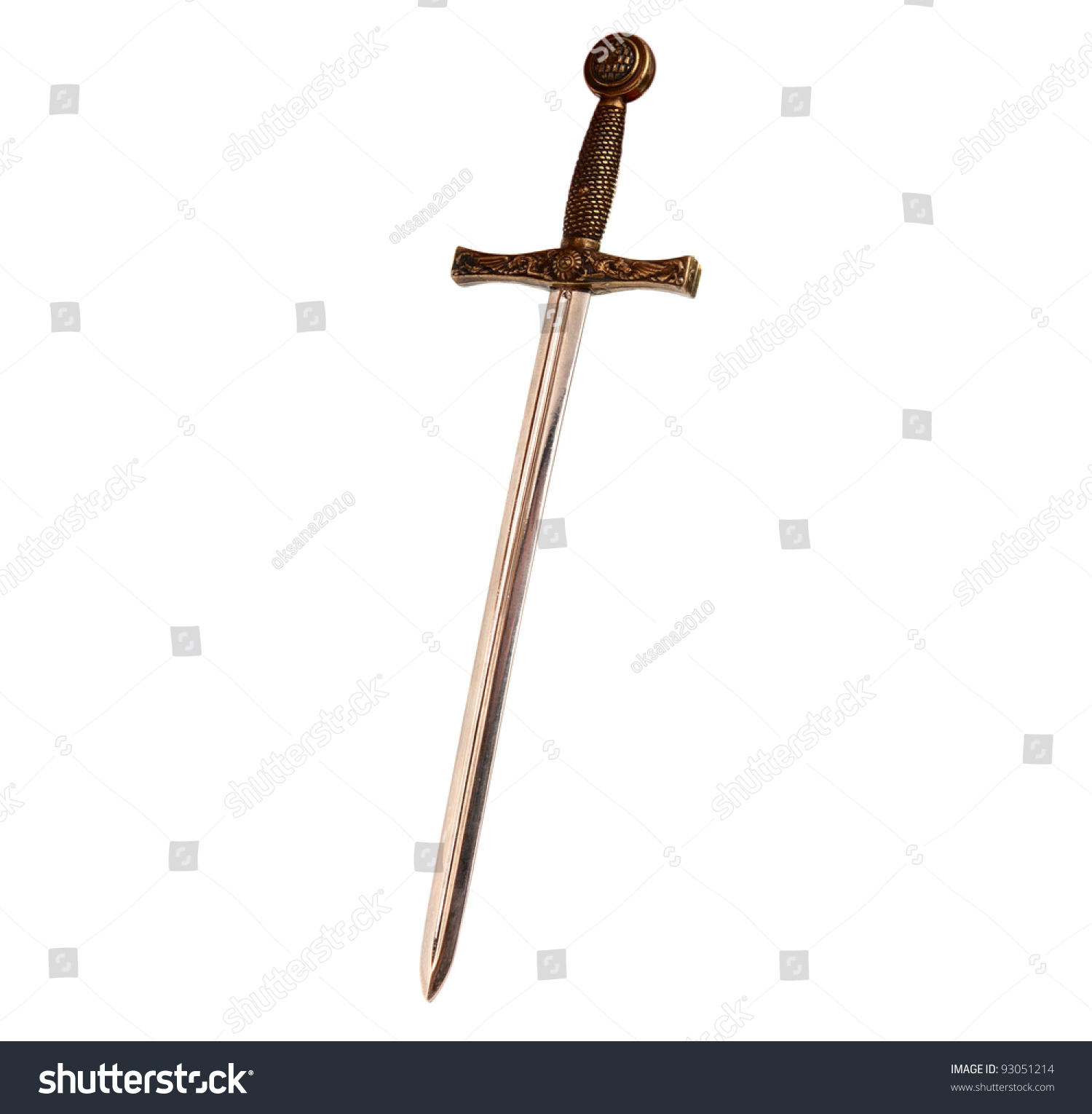 Sword Isolated On White Background Stock Photo 93051214 : Shutterstock