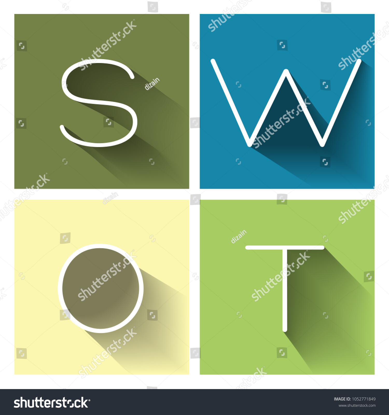 Swot Analysis Business Strategy Management Process Stock Illustration ...