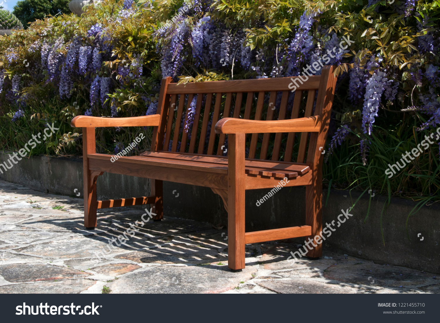 Sydney Australia Wooden Garden Bench On Stock Photo Edit Now