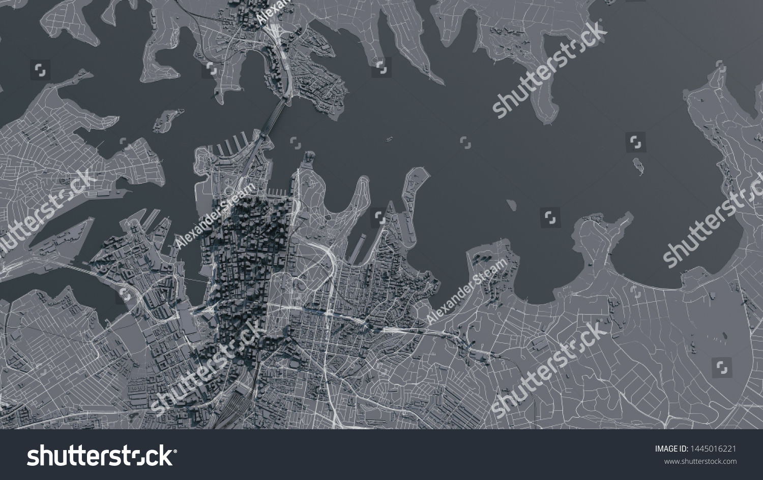 Sydney City Map 3d Map Sydney Stock Illustration 1445016221 | Shutterstock