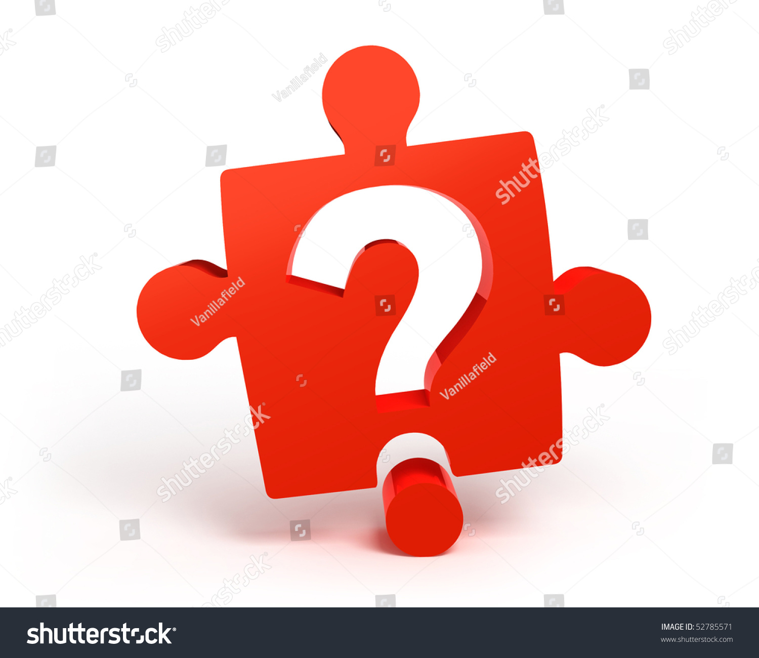 Symbol Doubt Piece Puzzle Question Isolated Stock Illustration 52785571 ...