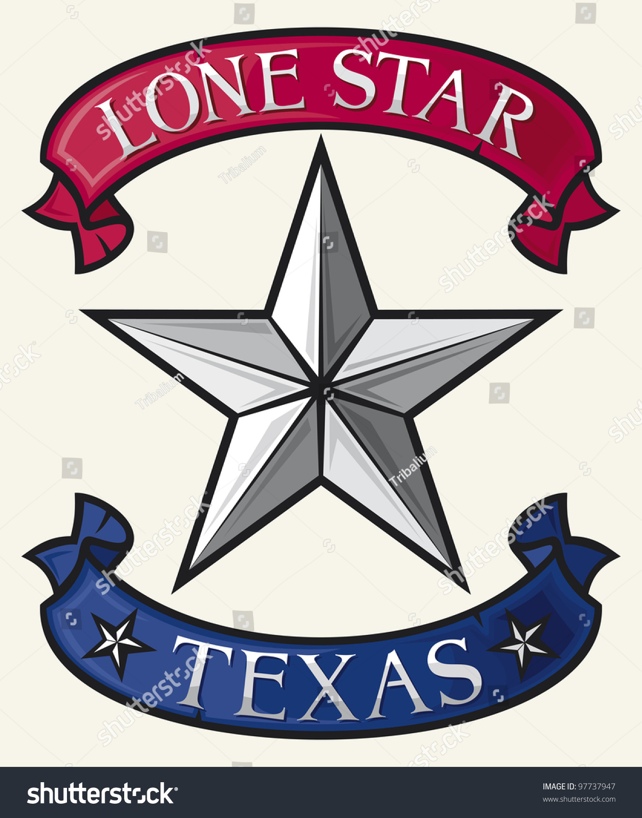 Symbol Of The State Of Texas - Lone Star Stock Photo 97737947 ...