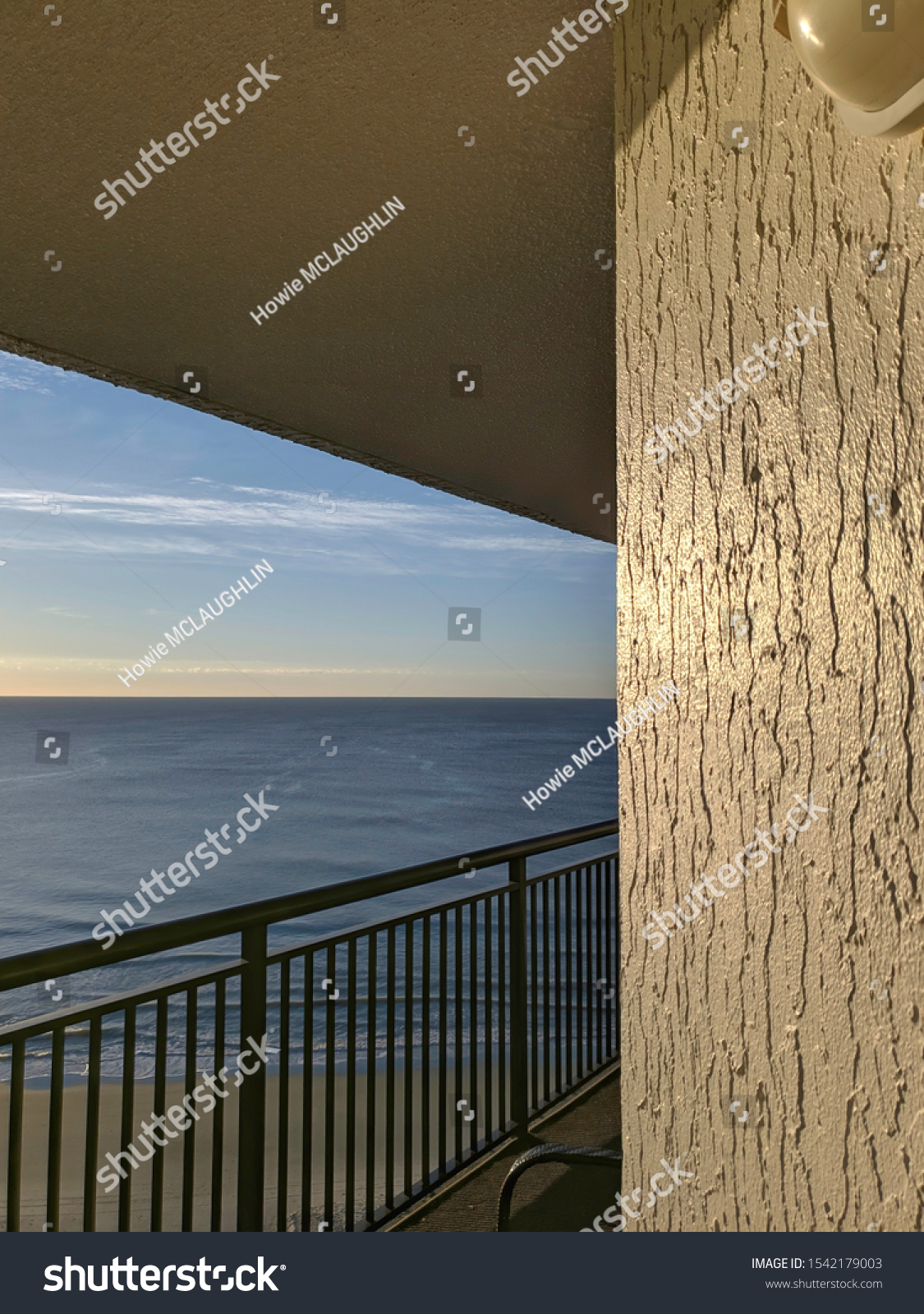 Symmetrical View Beach Resort Balcony Stock Photo 1542179003 | Shutterstock