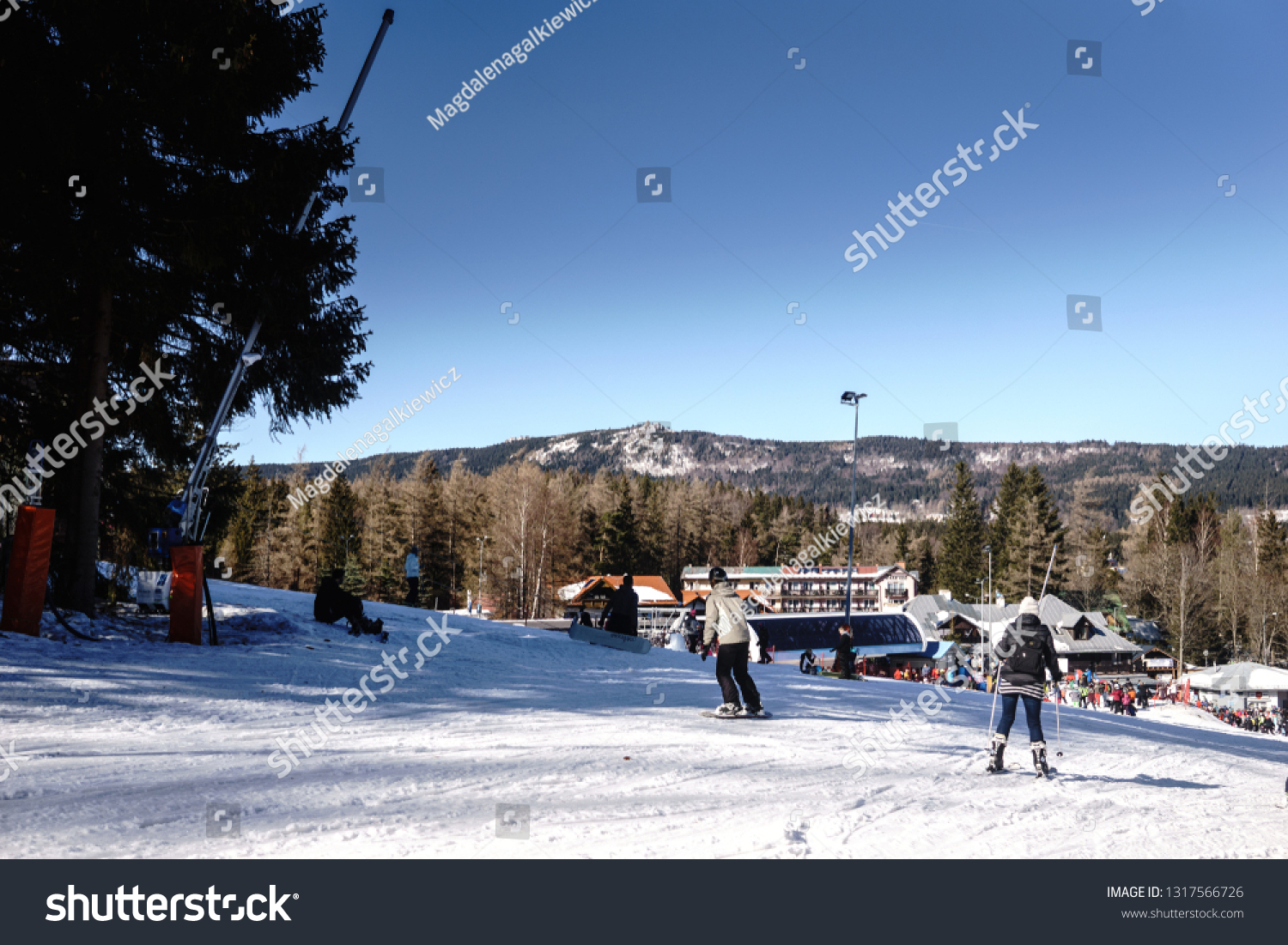 Szklarska Poreba Ski Areal Called Sudety Stock Photo 1317566726 