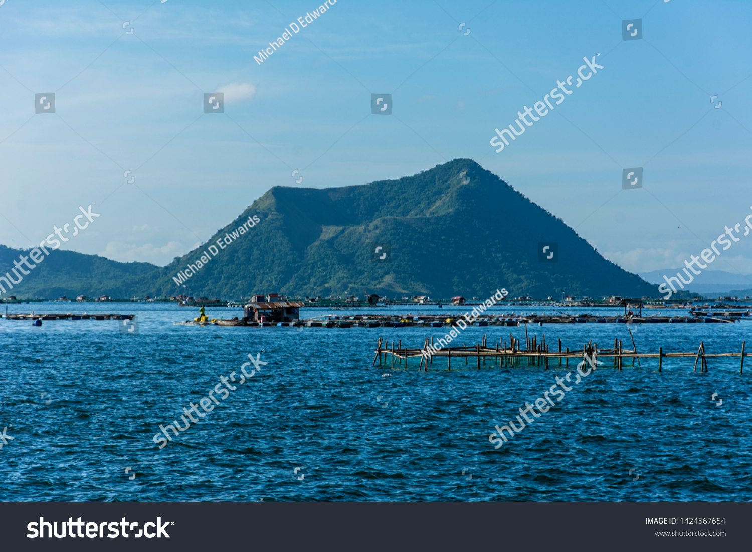 Taal Lake Taal Volcano Background Large Stock Photo Edit Now