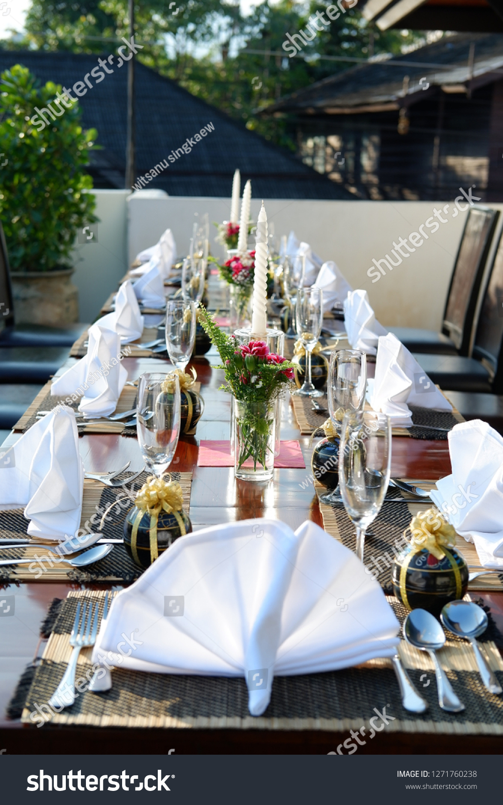 Table Setting Ideas Dinner Party Stock Photo Edit Now 1271760238
