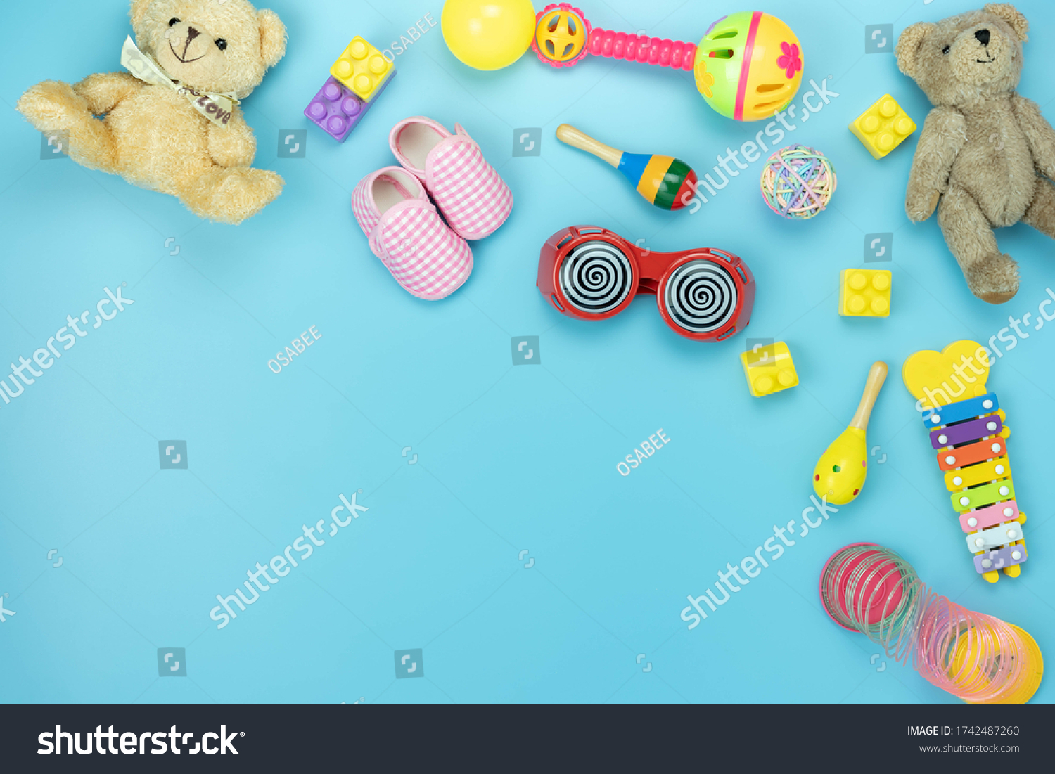 Table Top View Decoration Kid Toys Stock Photo 1742487260 | Shutterstock