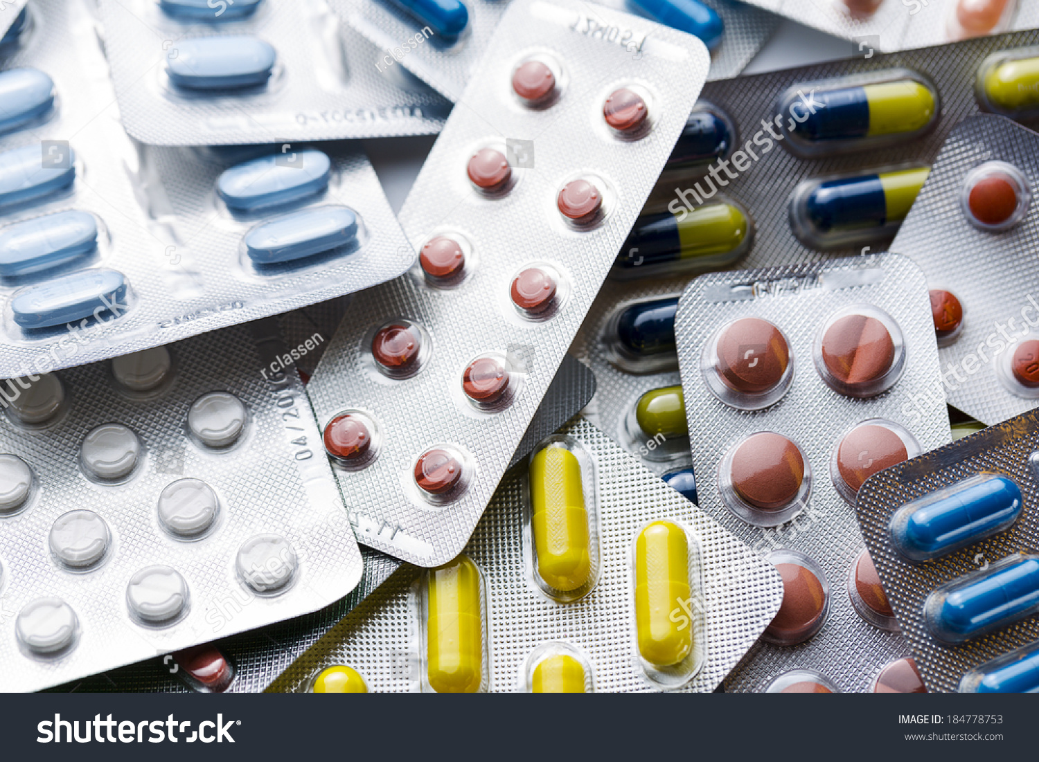 Tablets Pills Capsules Blister Packaging Heap Stock Photo 184778753 ...