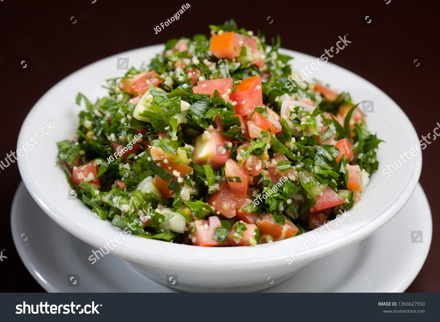 Tabouli Arabic Salad Finely Chopped Parsley Stock Photo Edit Now 1366627550