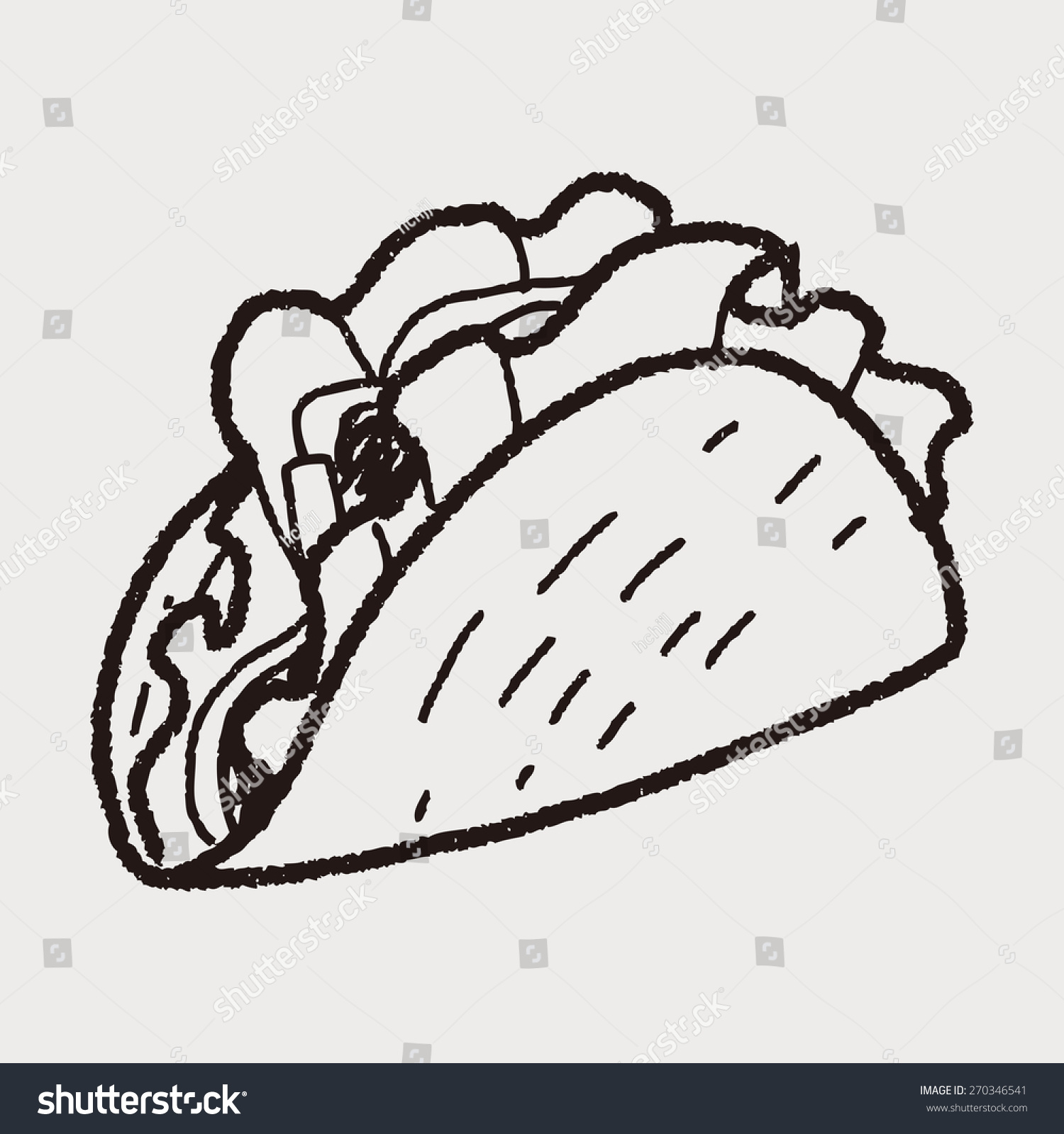 Taco Doodle Stock Photo 270346541 : Shutterstock