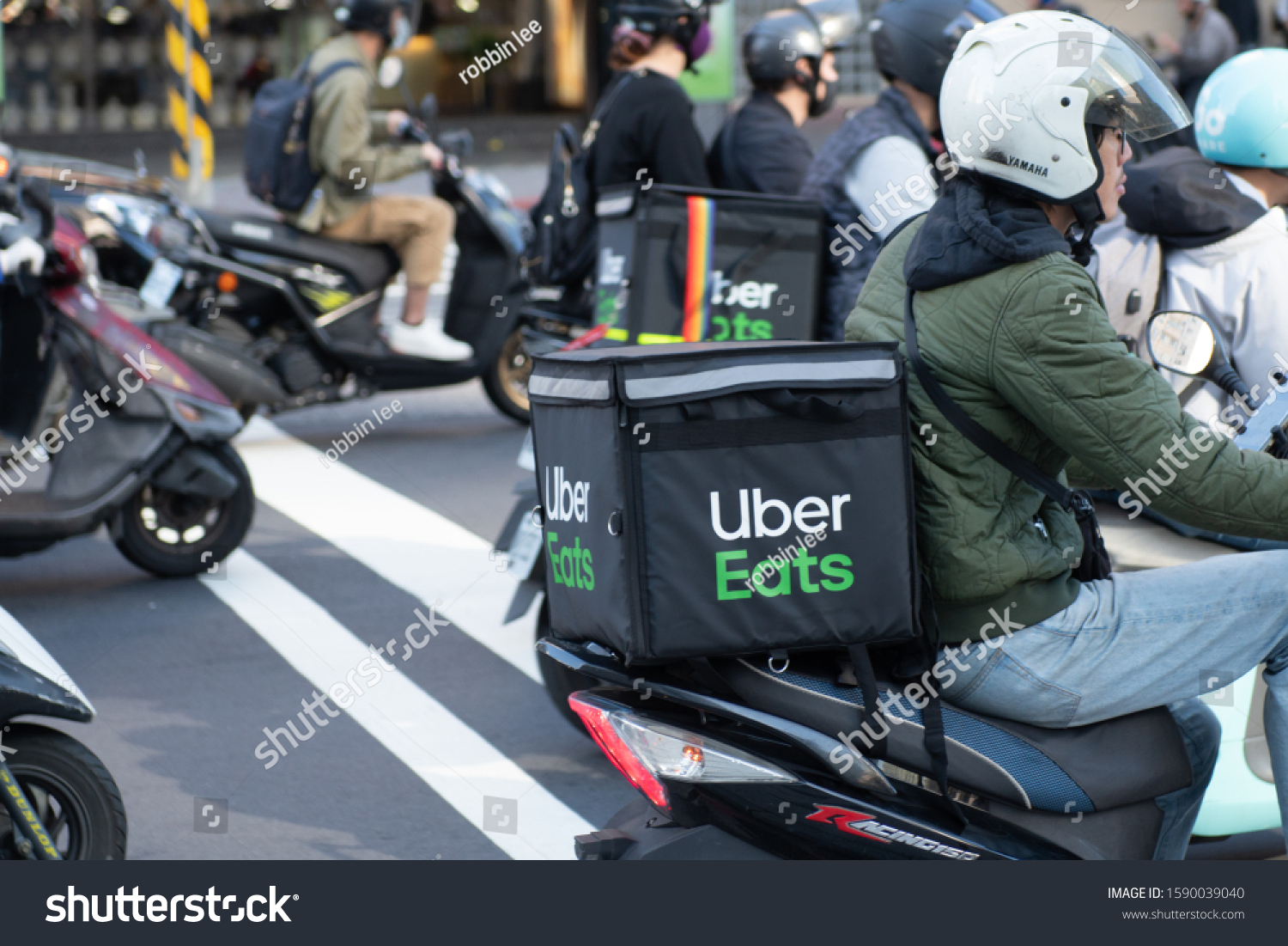 Taipei Taiwan December 19 Uber Eats Technology Stock Image