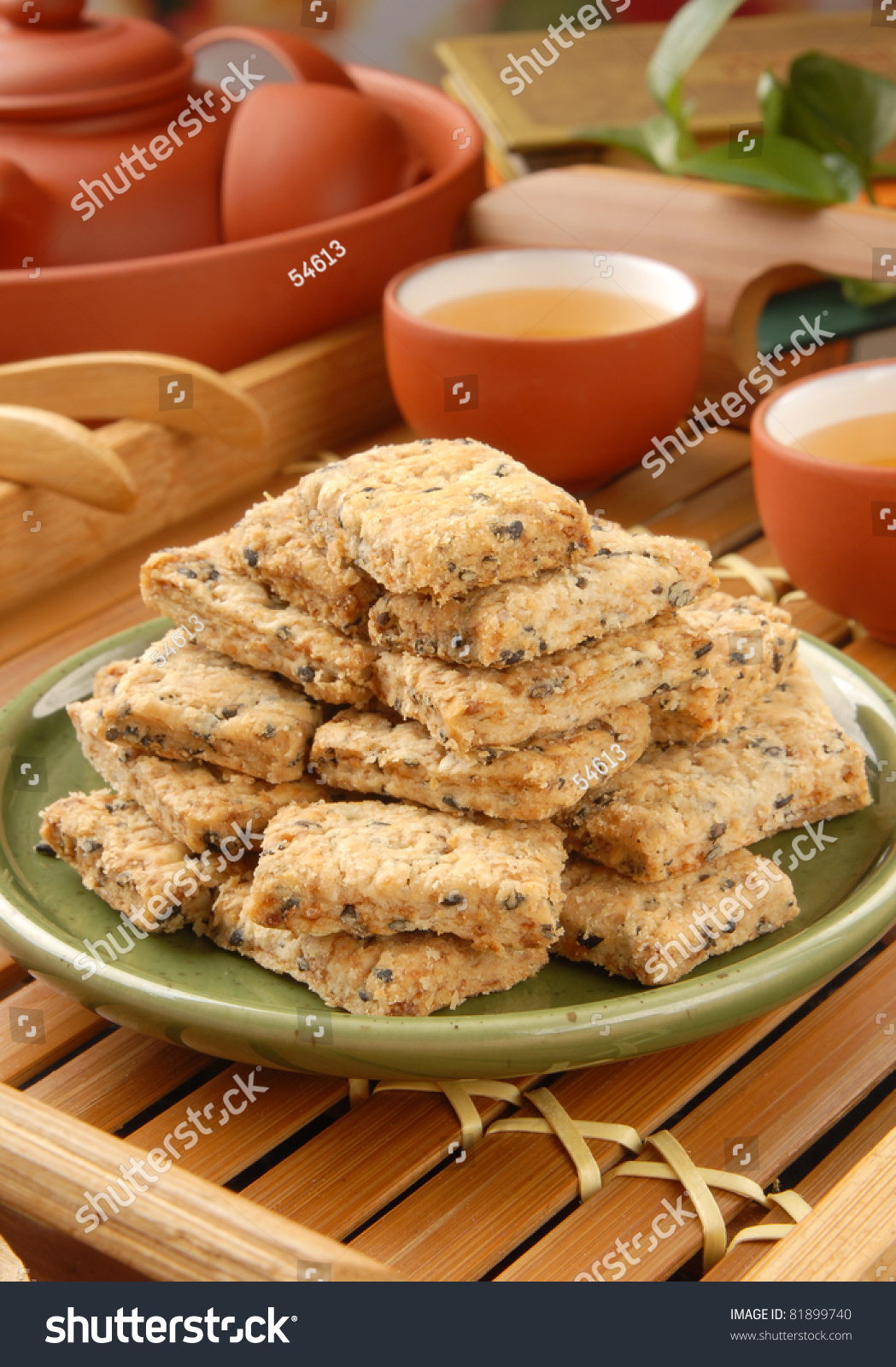 Taiwan Famous Dessert - Square Cookies (???) Stock Photo 81899740 ...