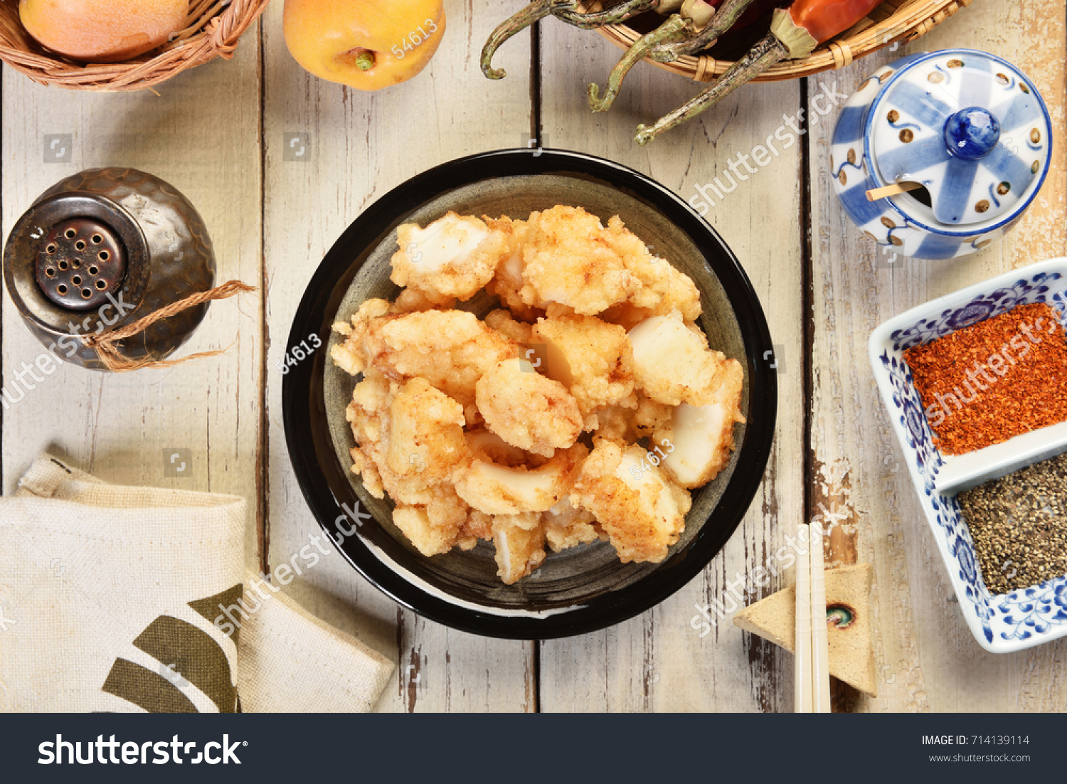 Taiwanese Street Food Deep Fried Squid Stock Photo 714139114 | Shutterstock