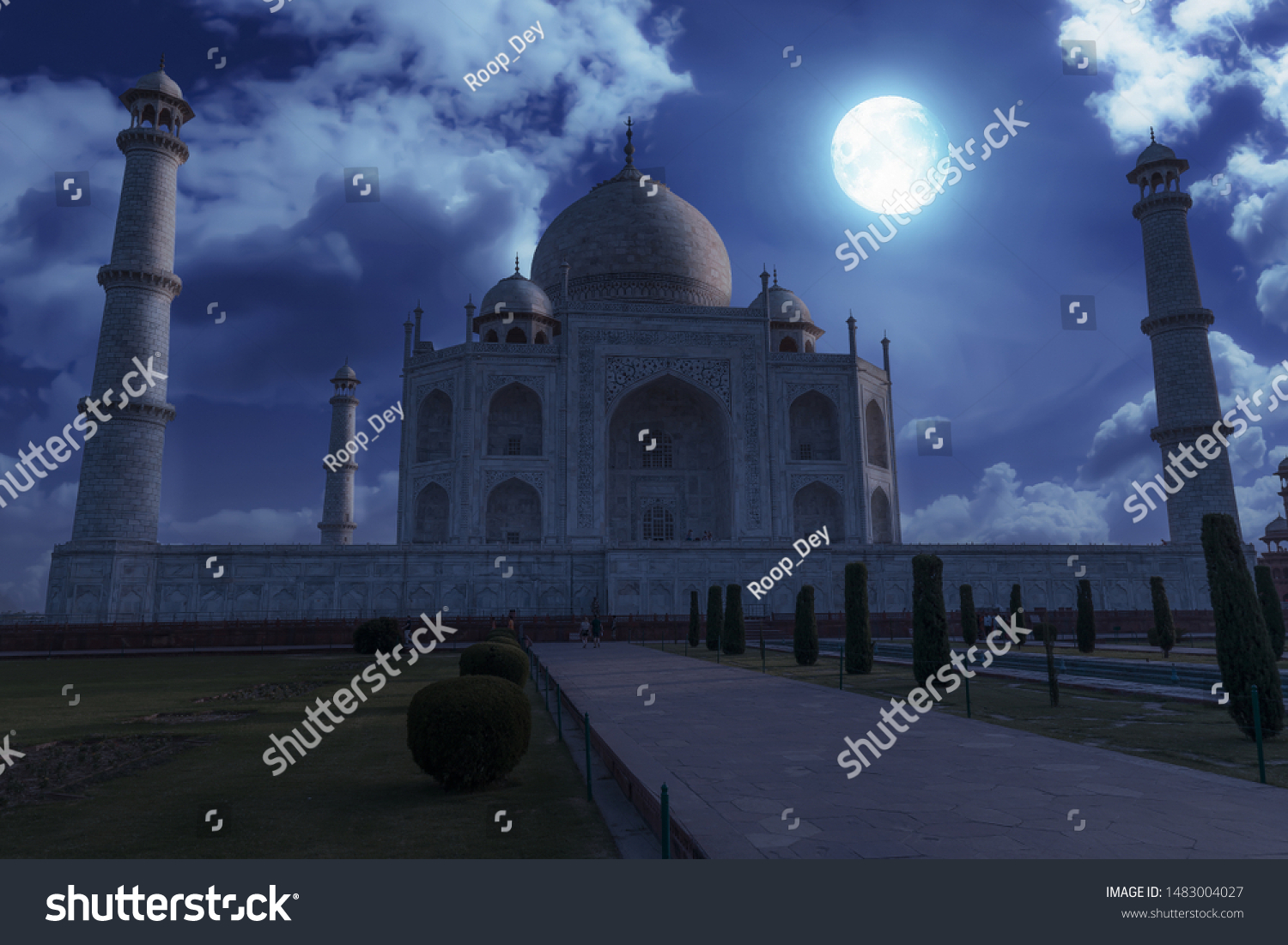 Taj mahal full moon Images, Stock Photos & Vectors Shutterstock