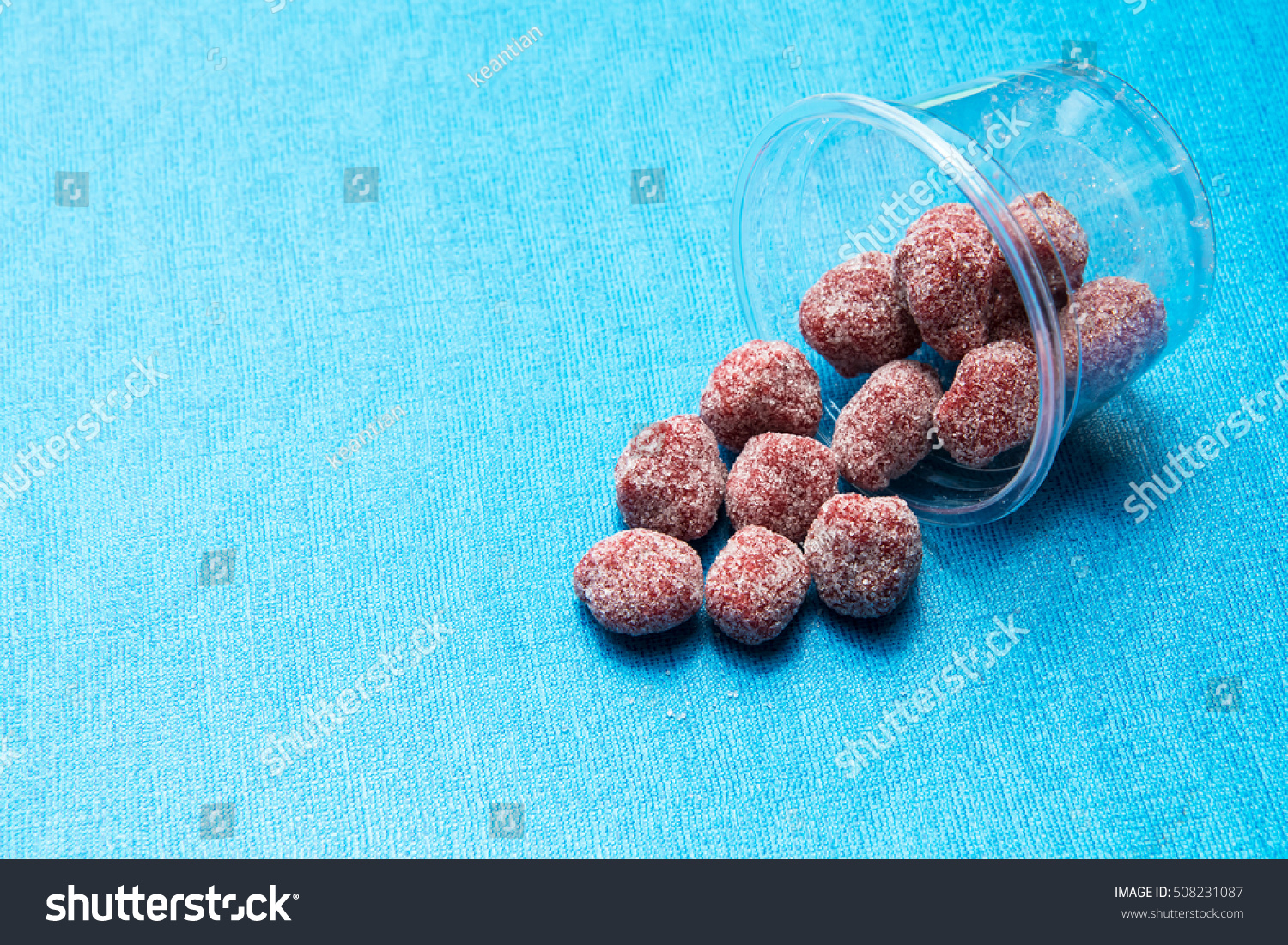 Tamarind Candy Dropped Plastic Cups Transparent Stock Photo Edit Now