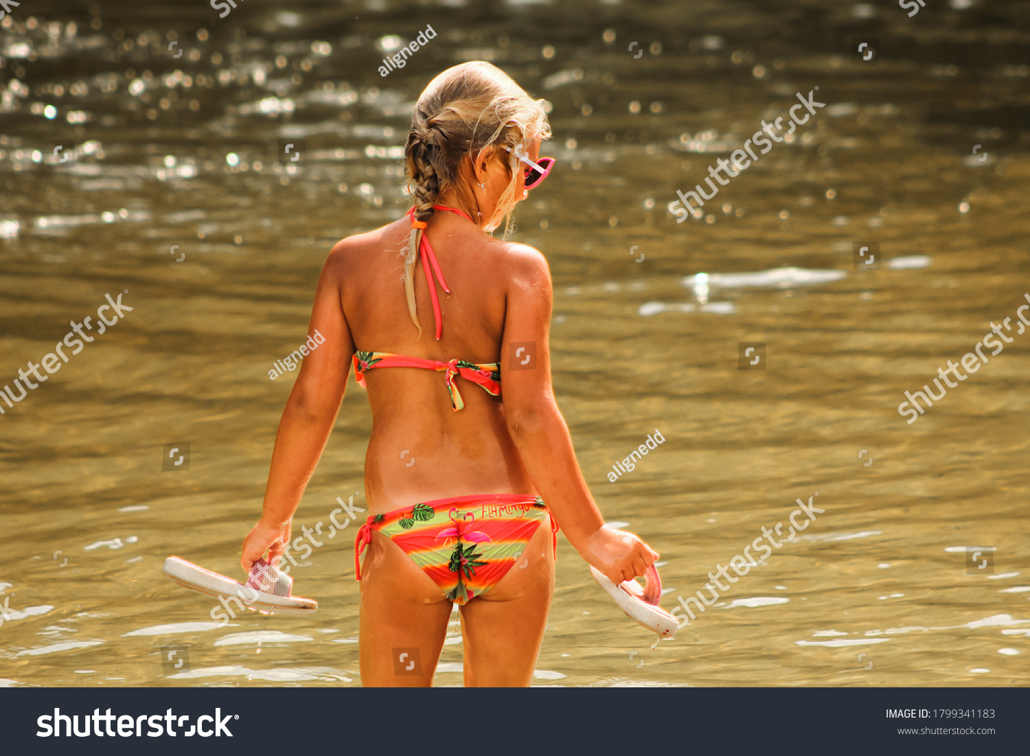 Young Teen Girls Beach Bikinis