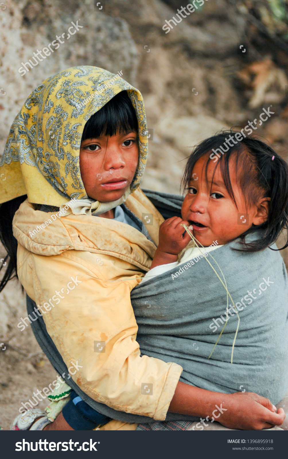 Tarahumara Indian Kids Copper Canyon March Stock Photo Edit Now