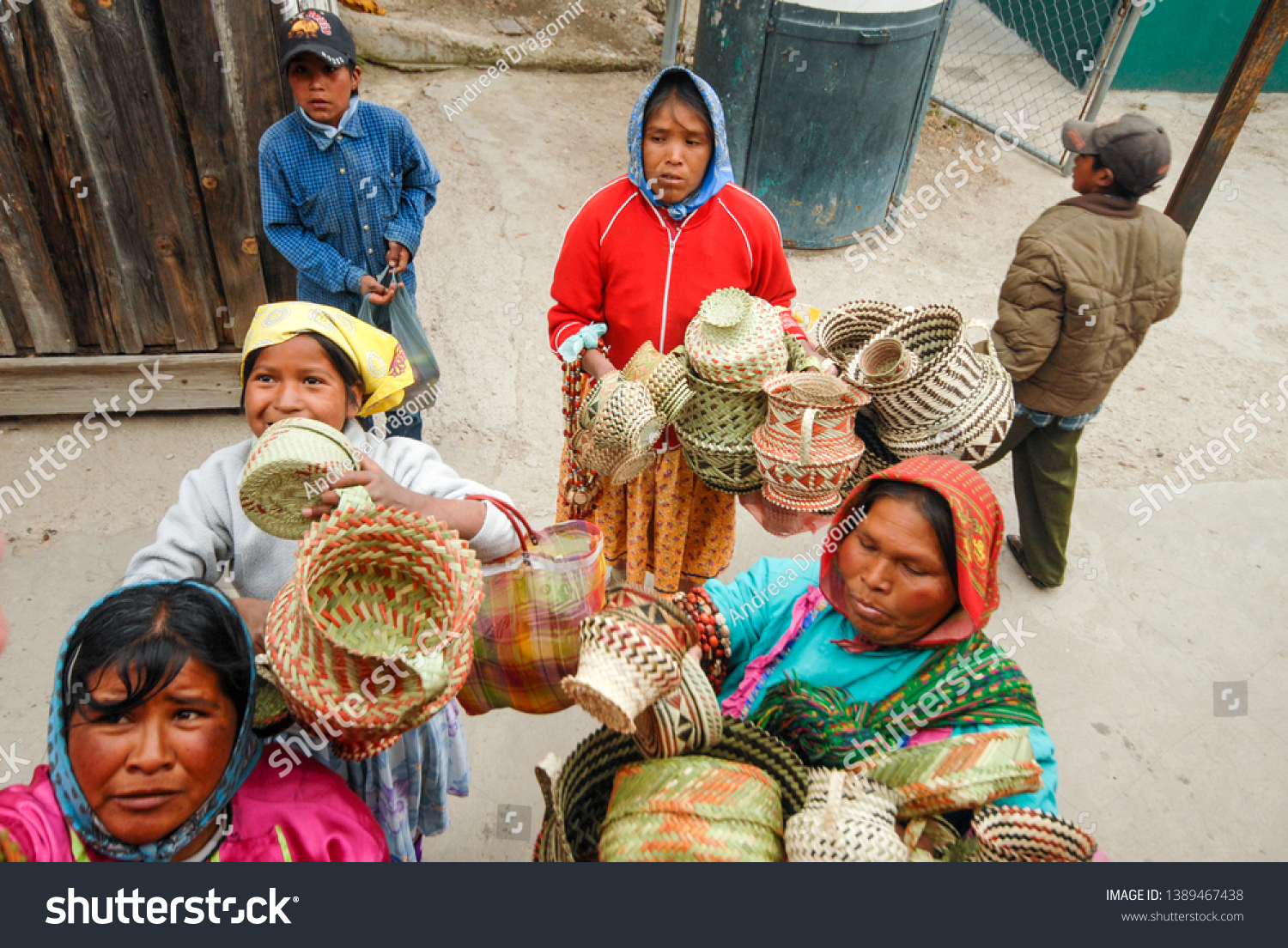 Tarahumara Indian Woman Selling Handwoven Baskets Stock Photo Edit Now