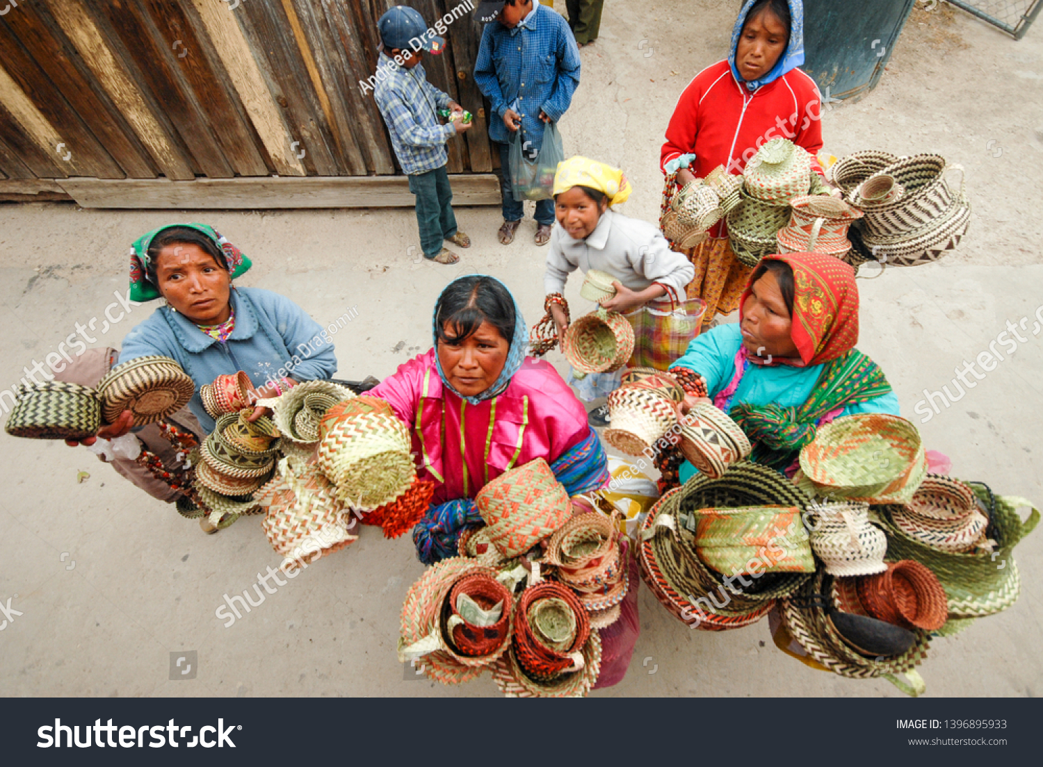 Tarahumara Indian Woman Selling Handwoven Baskets Stock Photo Edit Now