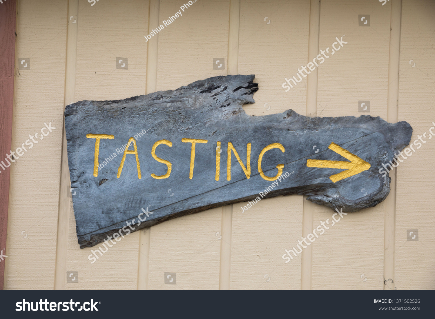 Tasting Room Sign Arrow Pointing Wine Stock Photo Edit Now