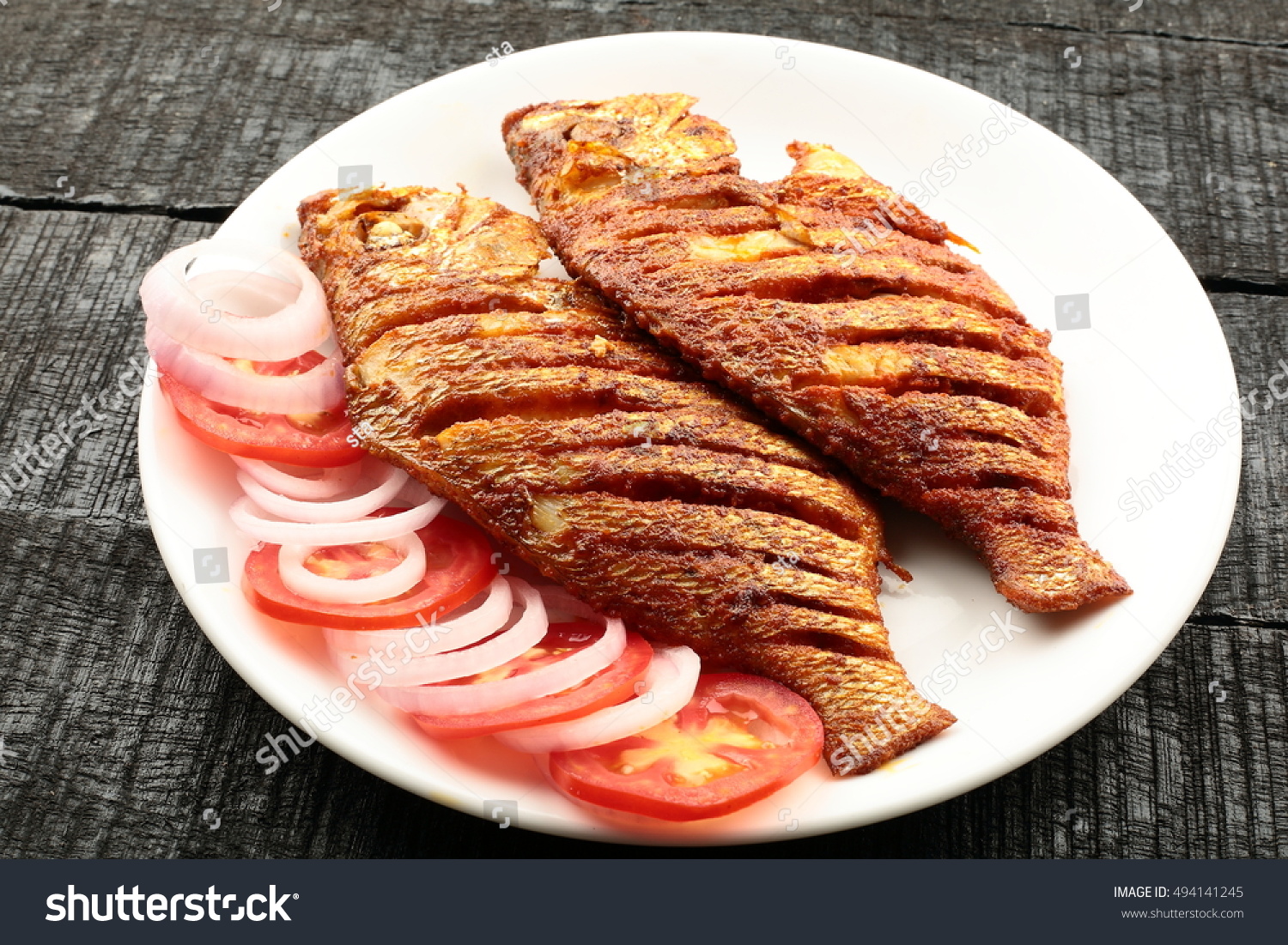 Tasty Spicy Fish Fry Indian Cuisine Stock Photo 494141245 | Shutterstock