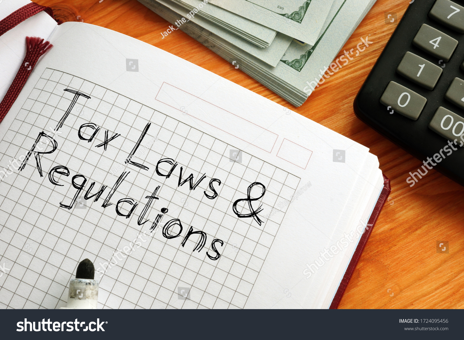 Tax Laws Regulations Shown On Conceptual Stock Photo 1724095456 ...