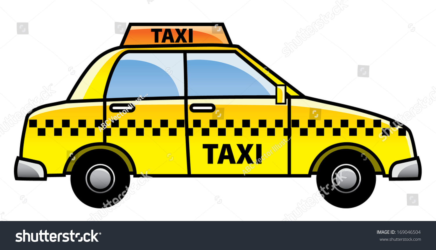 Taxi Cartoon Illustration - 169046504 : Shutterstock
